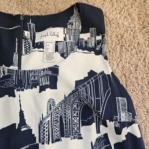 Joseph Ribkoff Cityscape Sleeveless Shift Dress Vanilla/midnight Blue Womens 6